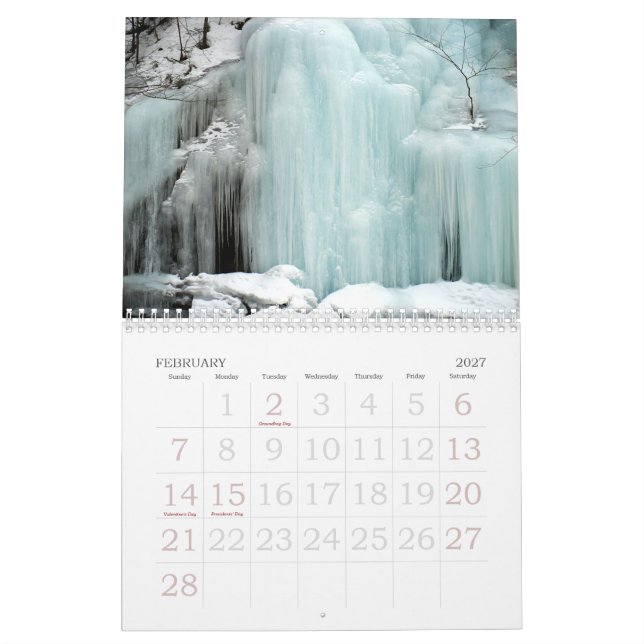 Calendário Lindas paisagens da América (Fev 2027)