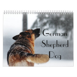Calendário lindo do cão de german shepherd