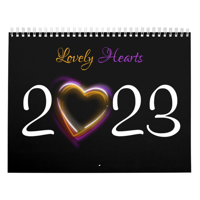 Calendário Lindos Corações Românticos 2023 (Capa)