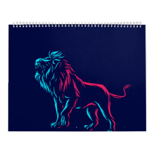 Calendário Lion pop art