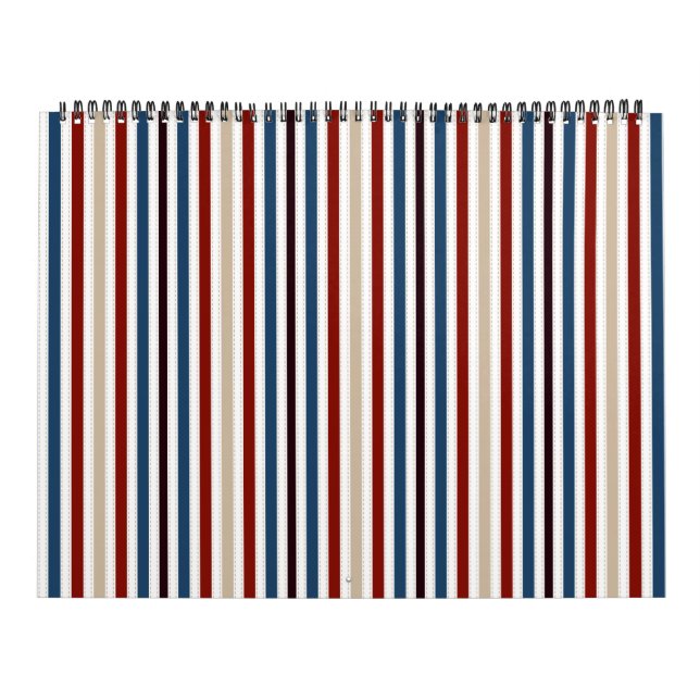 Calendário Listrado Chic Moderno (Capa)