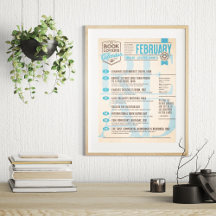 Calendário Literário de Fevereiro Poster