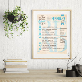 Calendário Literário de Fevereiro Poster