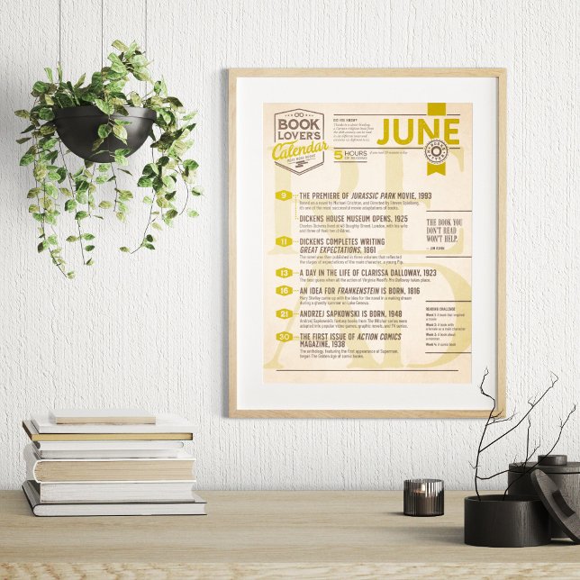 Calendário Literário de Junho Poster (Criador carregado)