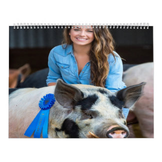 Calendário Livestock Show Swine Photo Customize