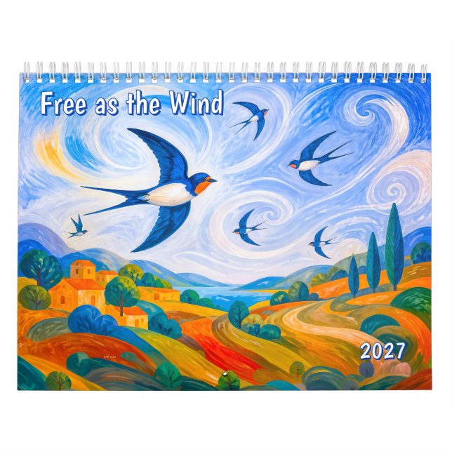 Calendário Livre como o Vento  (Capa)