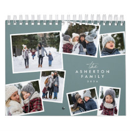 Calendário Livro de recortes da família de colagens fotográfi