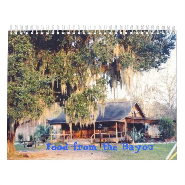 Calendário Livro do cozinheiro das receitas de Cajun (Capa)