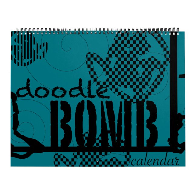 Calendário Livro para colorir da bomba do Doodle (Capa)