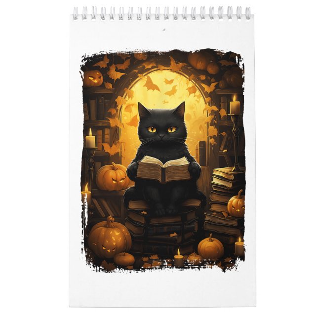 Calendário Livros de Leitura de Gatos Negros Pumpkin Outono P (Capa)