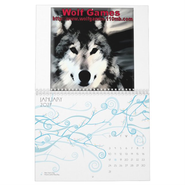 Calendário Lobo Calander (Jan 2027)