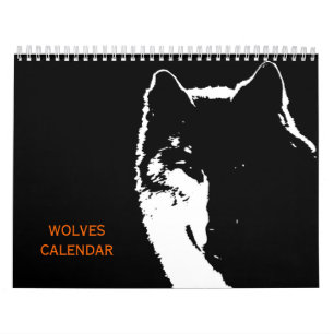 Calendário Lobos - Animais Selvagens