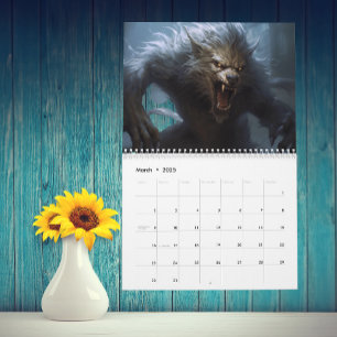 Calendário Lobos do Homem Lobo Licantropo Animal