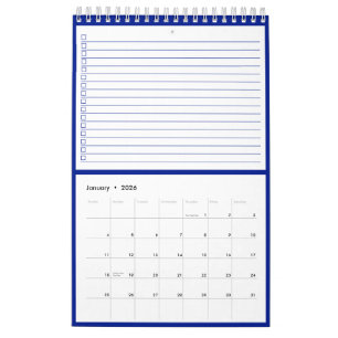 Calendário Logotipo de Negócios Moderno Azul Marinho Lista de