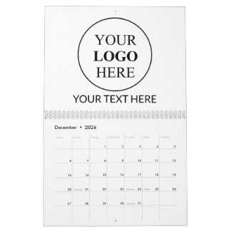 Calendário Logotipo de Promocional personalizado - Sem pedido