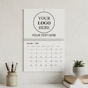 Calendário Logotipo Promocional Personalizado – Sem Pedido Mí
