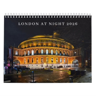 Calendário Londres à noite 2026