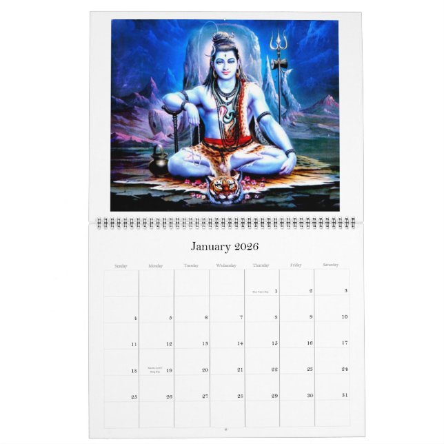 calendário lorde shiva (Jan 2026)