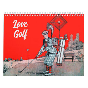 Calendário Love Golf - Vintage Golf Calendar