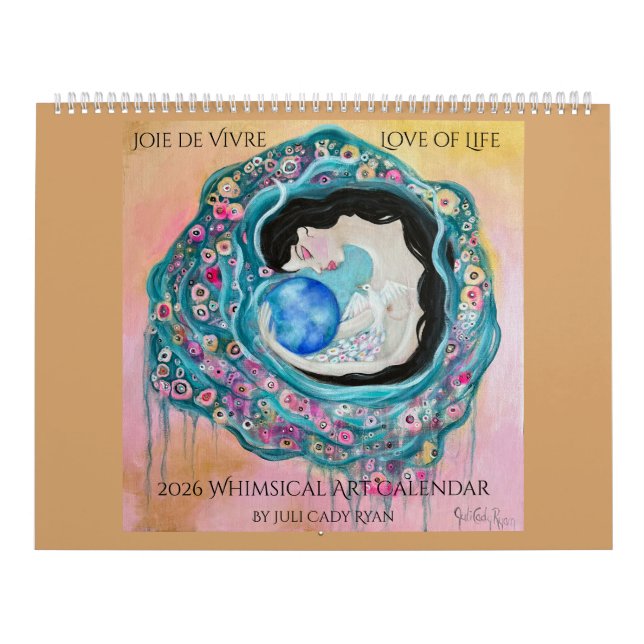Calendário Love of Life 2026 Whimsical Art (Capa)