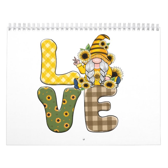 Calendário Love Sunflower Gnomo (Capa)
