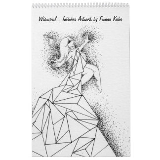 Calendário Lunático - trabalhos de arte de Inktober por