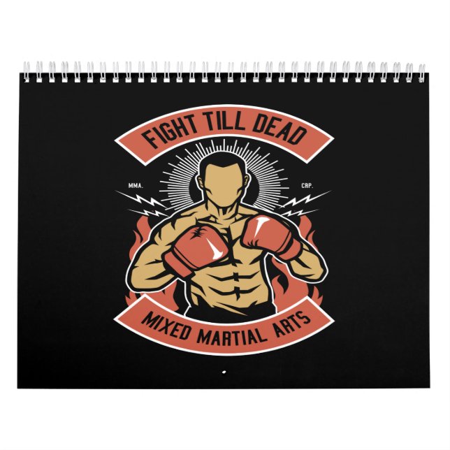 Calendário luta até as artes marciais mistas mortos (Capa)