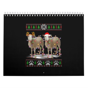 Calendário Luzes de árvore de Natal de ovelha   Presente par