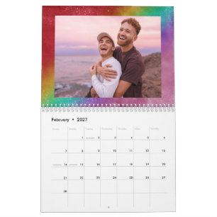 Calendário Luzes de Corda com Efeito Ombre de Arco-íris Prime