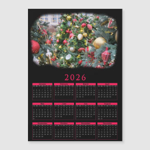 calendário magnético 2026 com a sua foto de Natal