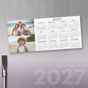 Calendário Magnético 2027 com 2 Colagens de Fotos