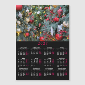 calendário magnético 2027 com a sua foto de Natal