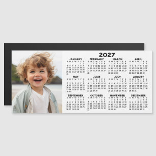 Calendário Magnético 2027 com Colagem de Fotos