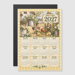Calendário Magnético 2027 - Galinhas de Fazenda Vi