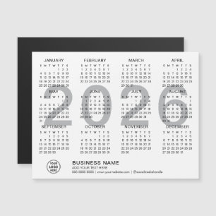 Calendário Magnético Branco Negócios Personalizado