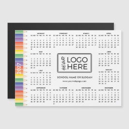 Calendário Magnético Colorido Logotipo Escolar 202