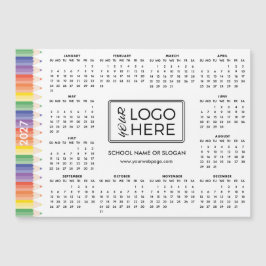 Calendário Magnético Colorido Logotipo Escolar 202