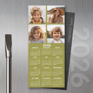 Calendário Magnético com Colagem de Fotografias - 