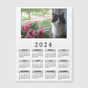 Calendário magnético de 2024 com os seus animais