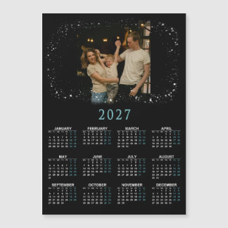 Calendário magnético de 2027 com fotos da família
