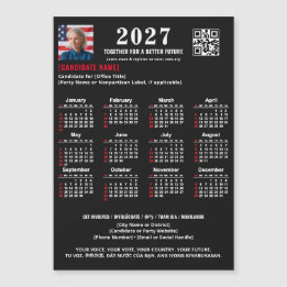 Calendário Magnético de Código QR da Campanha Polí