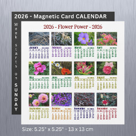 Calendário magnético de Flor Personalizado 2026 co