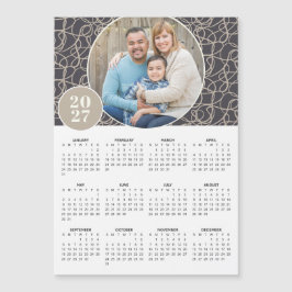 Calendário Magnético de Foto Personalizada Cinza B
