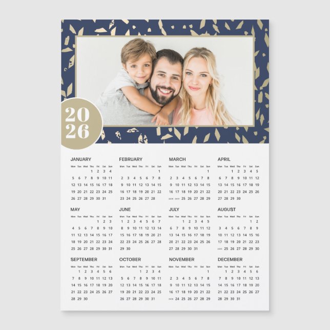 Calendário Magnético de Fotografias Personalizadas (Frente)