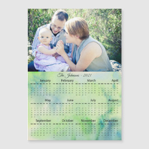 Calendário Magnético de Fotos da Família Person