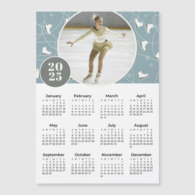 Calendário Magnético de Fotos Personalizadas dos S (Frente)