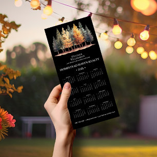 Calendário Magnético de Negócios 2025 - Forest/Blk