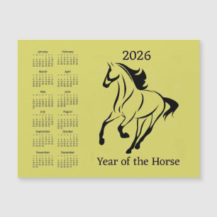 Calendário Magnético do Ano do Cavalo Chinês