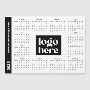 Calendário magnético do logotipo comercial branco