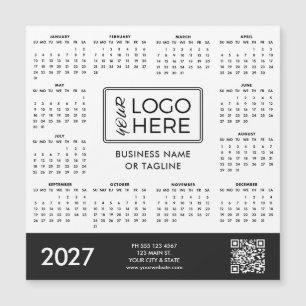 Calendário Magnético do Logotipo Empresarial Corpo